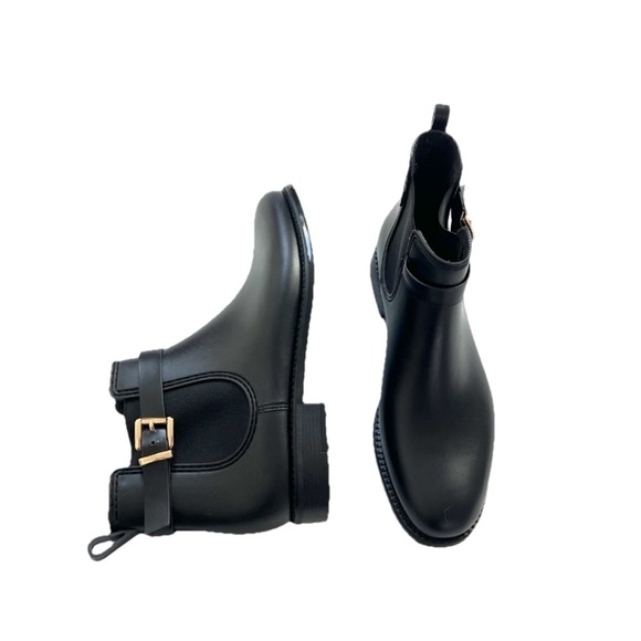 Ferrera Couture Henry Ferrera Black Ankle Rain Boots Booties Women’s 9.5 / 40 - Picture 2 of 9